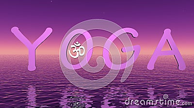 Violet yoga Stock Photo