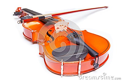 Violin and bow Stock Photo