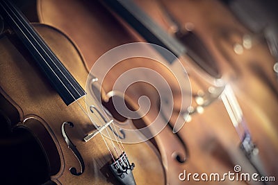 Violin and cello classical music background Stock Photo