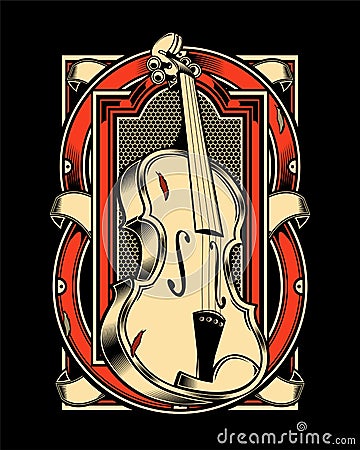 Violin hand draw Vector Illustration