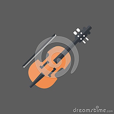 Violin Icon Music Instruments Concept Vector Illustration