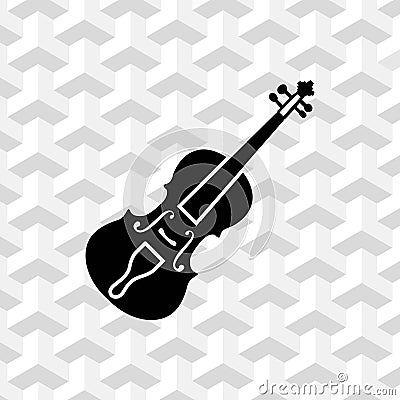 Violin icon stock vector illustration flat design Vector Illustration