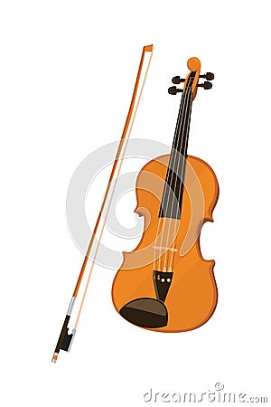 Violin Instrument Vector Illusrtration Vector Illustration
