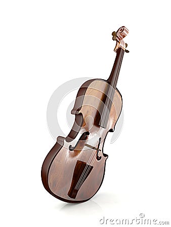 Violin isolated on white background Stock Photo