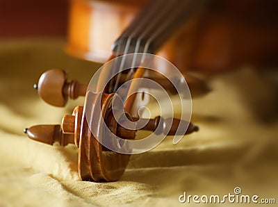 Violin macro Stock Photo