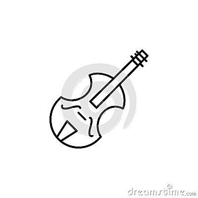 Violin, music instrument icon. Element of education illustration. Signs and symbols can be used for web, logo, mobile app, UI, UX Vector Illustration