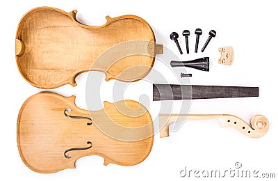 Violin parts Stock Photo