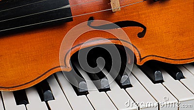 Violin and piano Stock Photo