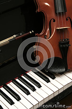 Violin and Piano Stock Photo