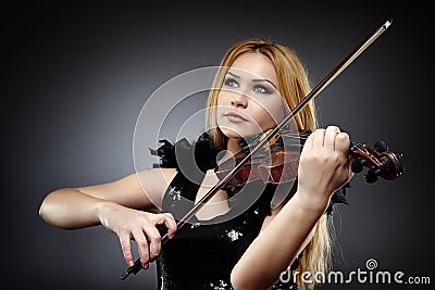 Violin player Stock Photo