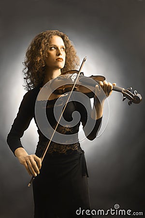 Violin player violinist Stock Photo