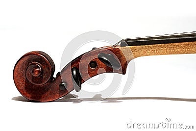 Violin scroll Stock Photo