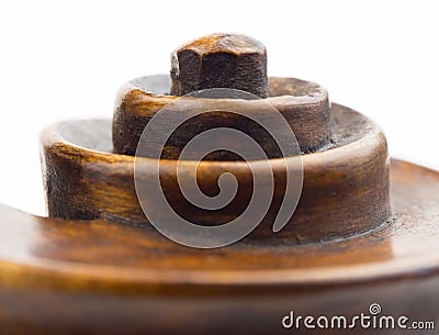 Violin scroll Stock Photo