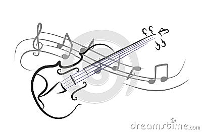 Violin. Vector Illustration