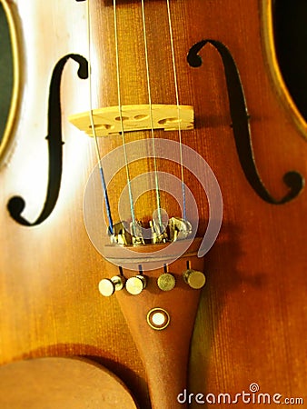 Violin Sound Hole Melody and String From The Concert Violin 4/4 Instrument Inspire Stock Photo