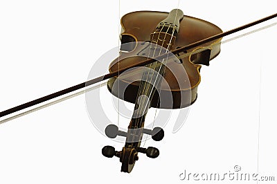 Violin string instruments objects isolated Stock Photo