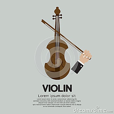 Violin Stringed Musical Instrument Vector Illustration