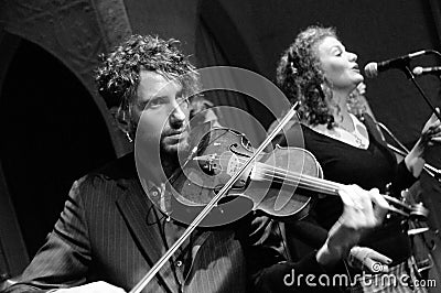 Violin and Vocalist Extrodinare Stock Photo