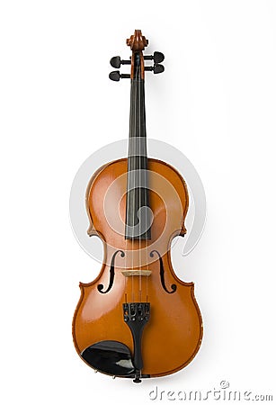 Violin on white Stock Photo