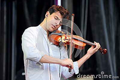 Violinist of Clean Bandit (British electronic group) at Primavera Pop Festival Editorial Stock Photo