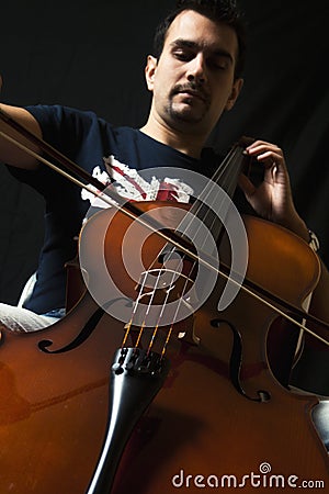 The Violoncellist Stock Photo