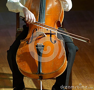 Violoncello musician Stock Photo