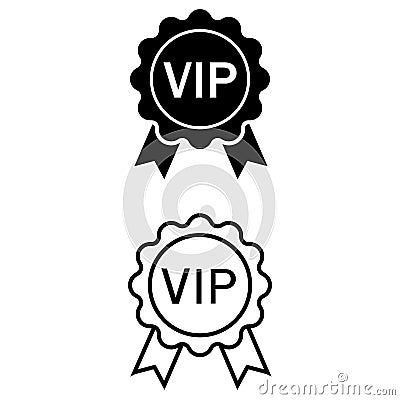 Vip award line vector icon set. Very important person medal illustration sign collection. Member club privilege symbol. Vector Illustration