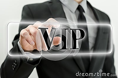 VIP button Stock Photo