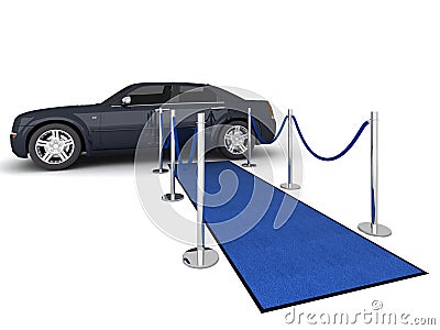 VIP carpet Limousine Illustration Stock Photo