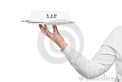 VIP customer service in a restaurant, the announcement Stock Photo