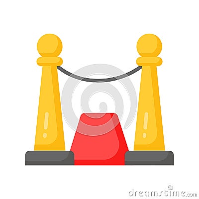 Vip entrance red carpet vector design, a welcome red mat, concept of cinema premier editable icon Vector Illustration