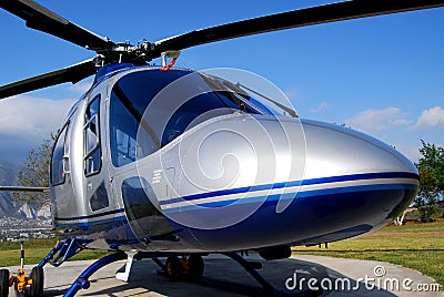 VIP helicopter close up Stock Photo