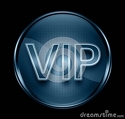 VIP icon dark blue Stock Photo