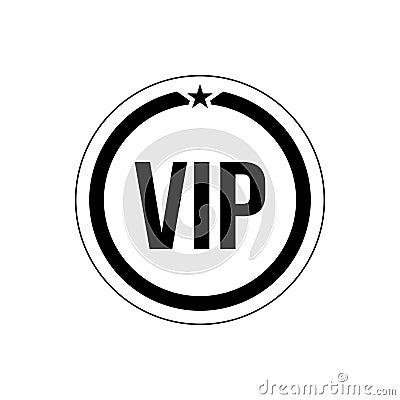 Vip icon vector. Very important person illustration sign. club symbol or logo. Cartoon Illustration