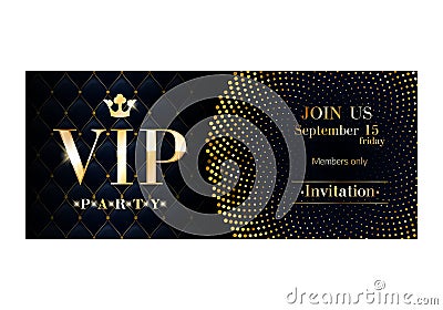 VIP invitation card premium design template. Vector Illustration