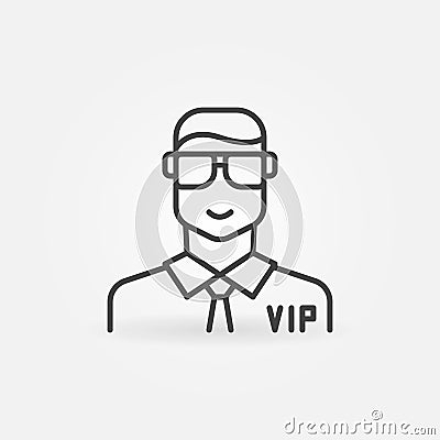 VIP Man vector very important person outline icon Vector Illustration