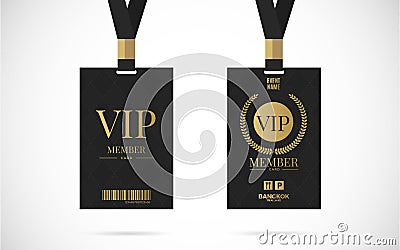 Vip member card set vector design illustration Vector Illustration