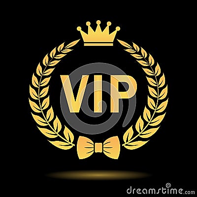 Vip member gold icon Vector Illustration