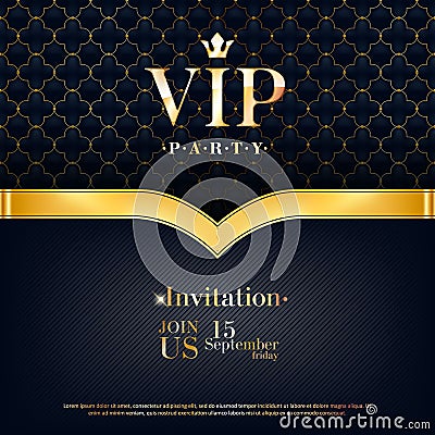 VIP invitation premium design background template. Vector Illustration