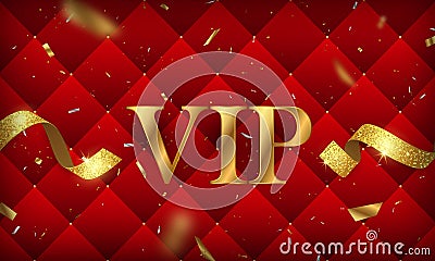 VIP poker Luxury vip invitation with confetti Celebration party Vector Illustration