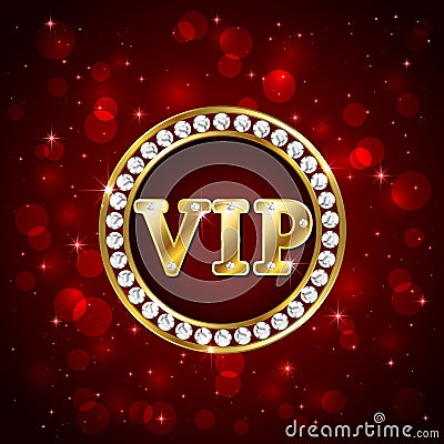 Vip on red background Vector Illustration