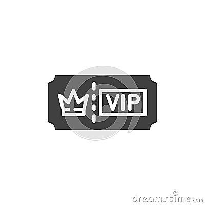 VIP Ticket vector icon Vector Illustration