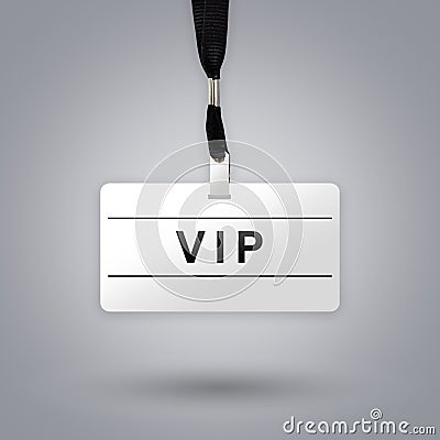 VIP or Very Important Person on badge Stock Photo