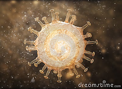 Viral infection causing chronic disease. Hepatitis viruses, influenza virus H1N1, Flu, cell infect organism, aids Cartoon Illustration