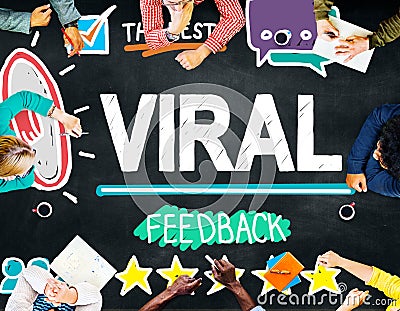 Viral Marketing Spread Review Event Feedback Concept Stock Photo