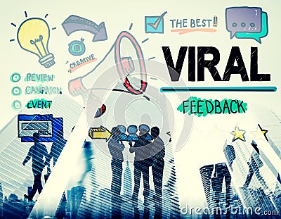 Viral Marketing Spread Review Event Feedback Concept Stock Photo