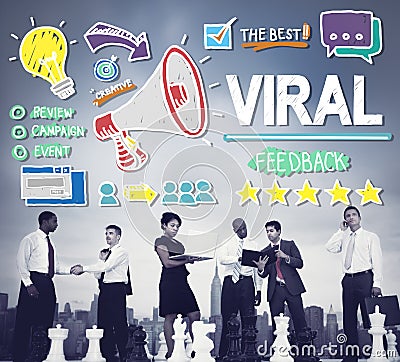 Viral Marketing Spread Review Event Feedback Concept Stock Photo