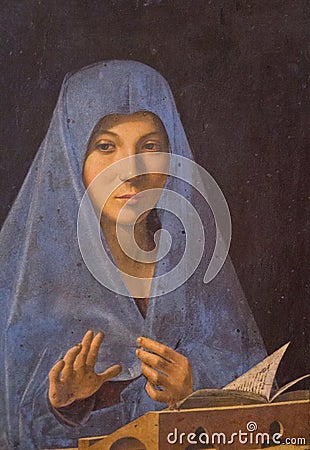 Virgin Annunciate Antonello da Messina, Palermo Editorial Stock Photo