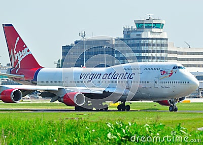 Virgin Atlantic Jumbo 747 Editorial Stock Photo