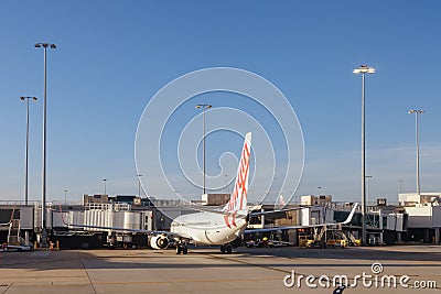 Virgin Australia at Melbourne Airport Australia Editorial Stock Photo